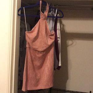 LF Light Pink Suede Dress Size 4 NWT (org. $148)